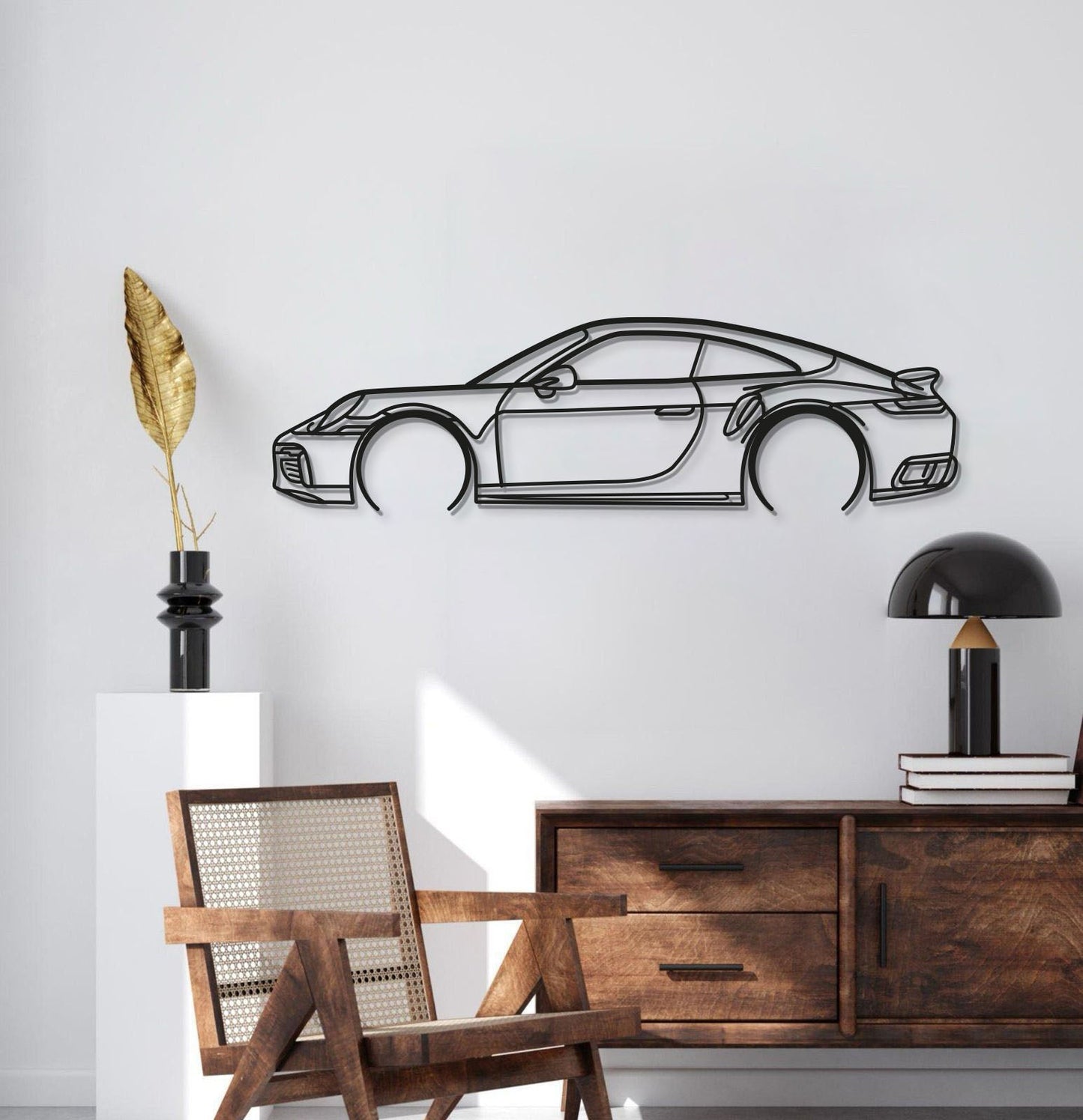 911 Turbo S Model 992 Detailed Metal Car Wall Art - MT0877 - MT0877B49L-  DRIVEN - 2
