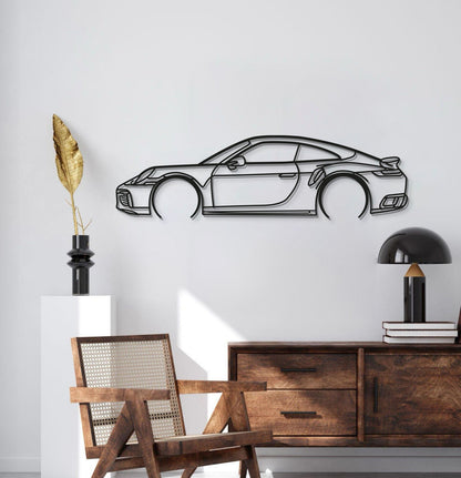 911 Turbo S Model 992 Detailed Metal Car Wall Art - MT0877 - MT0877B49L-  DRIVEN - 2