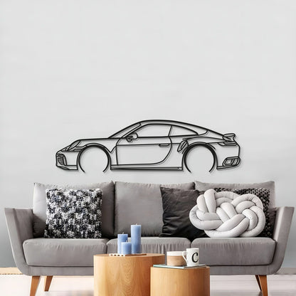 911 Turbo S Model 992 Detailed Metal Car Wall Art - MT0877 - MT0877B49L-  DRIVEN - 3