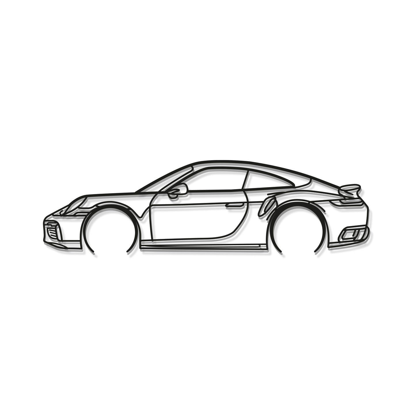 911 Turbo S Model 992 Detailed Metal Car Wall Art - MT0877 - MT0877B49L-  DRIVEN - 7
