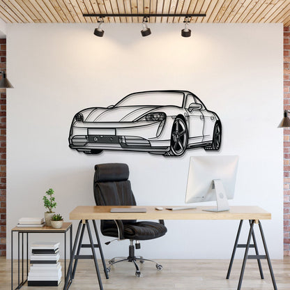 Taycan Perspective Metal Car Wall Art - MT1133 - MT1133B69L-MT1133B80L-MT1133B99L-MT1133B115L-MT1133B140L-  DRIVEN - 1