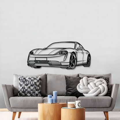 Taycan Perspective Metal Car Wall Art - MT1133 - MT1133B69L-MT1133B80L-MT1133B99L-MT1133B115L-MT1133B140L-  DRIVEN - 3