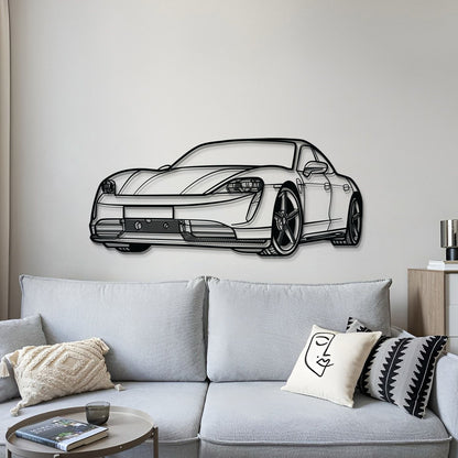 Taycan Perspective Metal Car Wall Art - MT1133 - MT1133B69L-MT1133B80L-MT1133B99L-MT1133B115L-MT1133B140L-  DRIVEN - 4