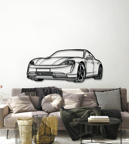 Taycan Perspective Metal Car Wall Art - MT1133 - MT1133B69L-MT1133B80L-MT1133B99L-MT1133B115L-MT1133B140L-  DRIVEN - 6