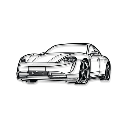 Taycan Perspective Metal Car Wall Art - MT1133 - MT1133B69L-MT1133B80L-MT1133B99L-MT1133B115L-MT1133B140L-  DRIVEN - 8