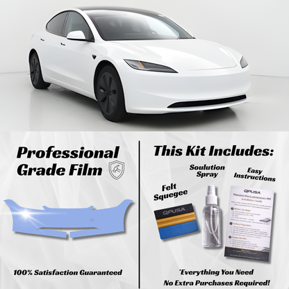 Tesla Model 3 (2017-2026) Front Bumper PPF Protection Kit - Pre-Cut - sku-51615241830532-  DRIVEN - 1