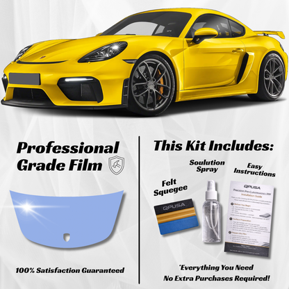 Porsche 718 Cayman (2016-2024) Partial Hood PPF Protection Kit - Pre-Cut - sku-51589664735364-  DRIVEN - 1