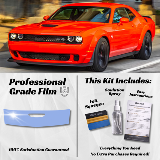 Dodge Challenger SRT/Scat Pack (2015-2023) Partial Hood PPF Protection Kit - Pre-Cut - sku-51589671354500-  DRIVEN - 1