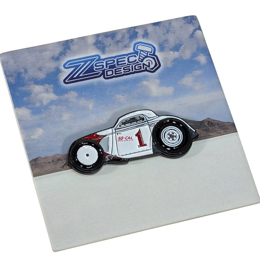 ZSPEC Collector Lapel / Hat Pin - SoCal Salt-Flats Hot-Rod Racer - ZSD-187131-  DRIVEN - 1