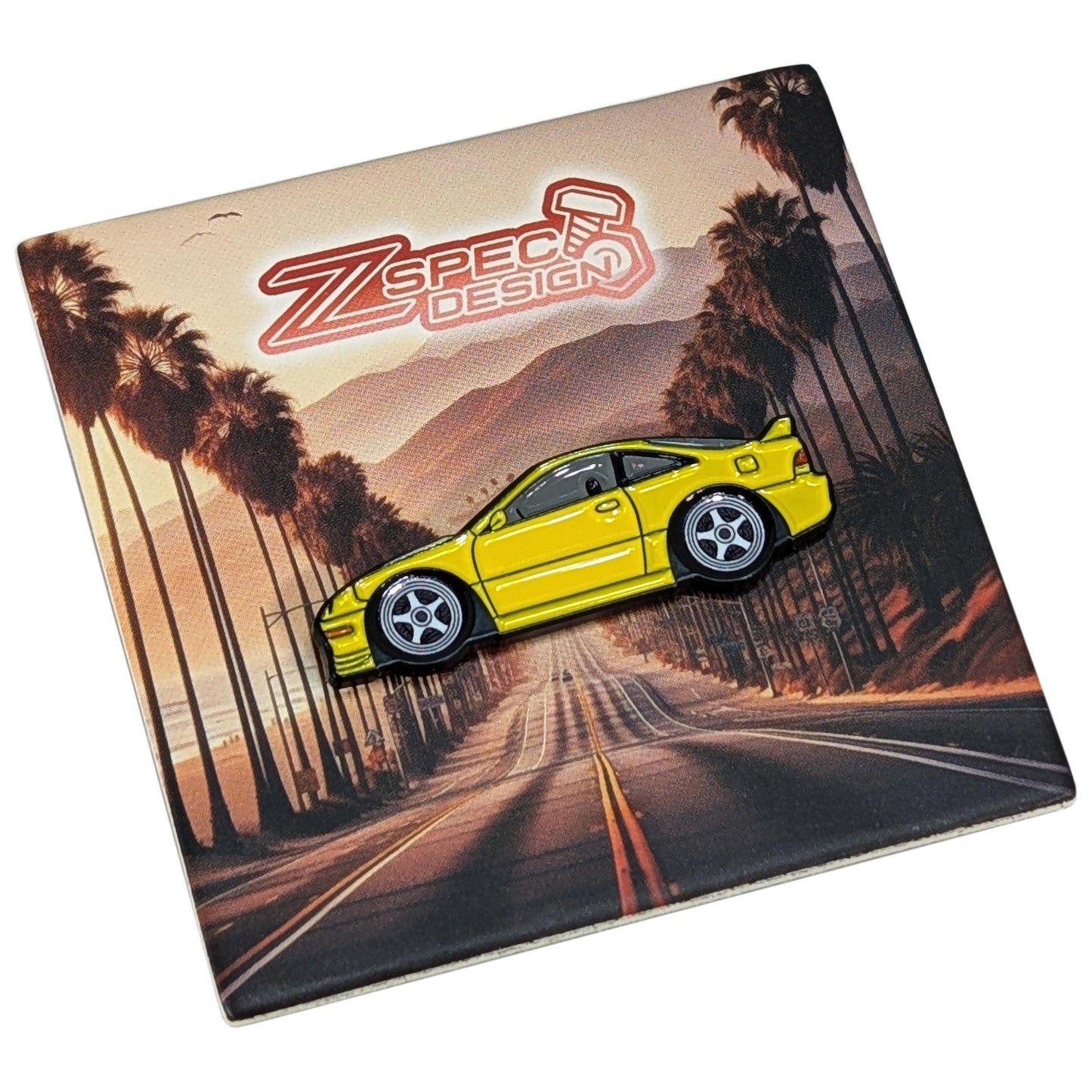 ZSPEC Collector Lapel / Hat Pin - Yellow Integra JDM Cruiser - ZSD-187261-  DRIVEN - 1