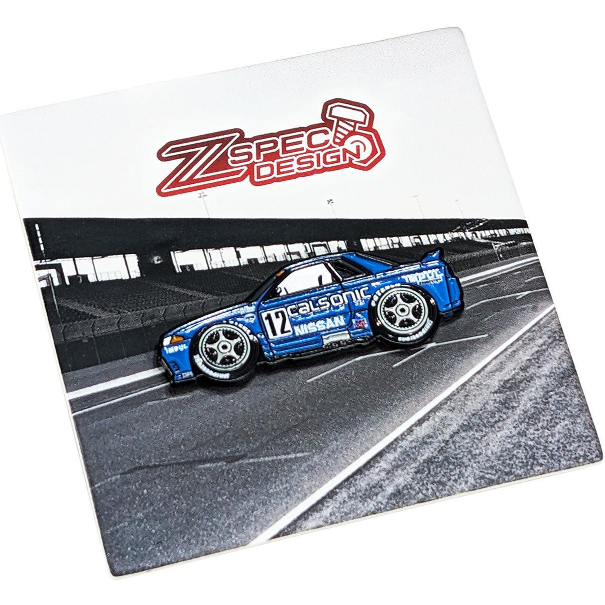 ZSPEC Collector Lapel / Hat Pin - R32 GT-R Calsonic Race Car Homage - ZSD-577499-  DRIVEN - 1