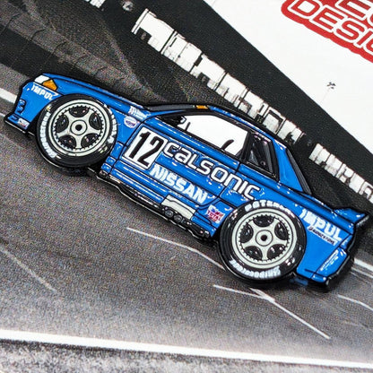 ZSPEC Collector Lapel / Hat Pin - R32 GT-R Calsonic Race Car Homage - ZSD-577499-  DRIVEN - 3