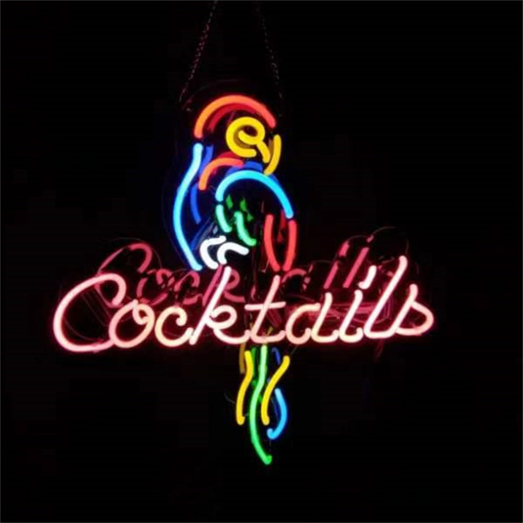 Parrot and Cocktails Font Neon Signs - MEX306-  DRIVEN - 2
