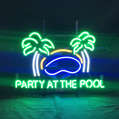 Party At The Pool Palm Tree Neon Signs - MEXC079-  DRIVEN - 1