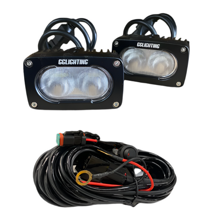 GP10 Offroad LED Pod Bundle White With Free Wiring Harness - Item #8626-  DRIVEN - 2