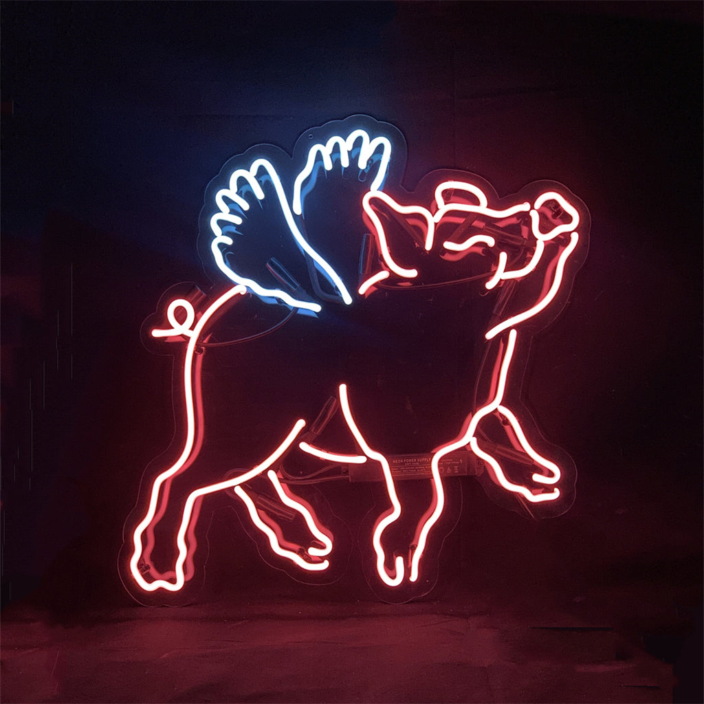Pink Pig with Wings Neon Signs - MEXC100-  DRIVEN - 1