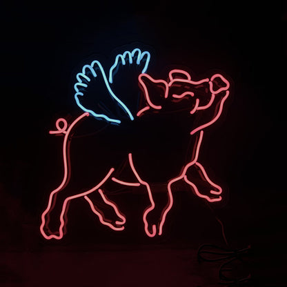 Pink Pig with Wings Neon Signs - MEXC100-  DRIVEN - 2