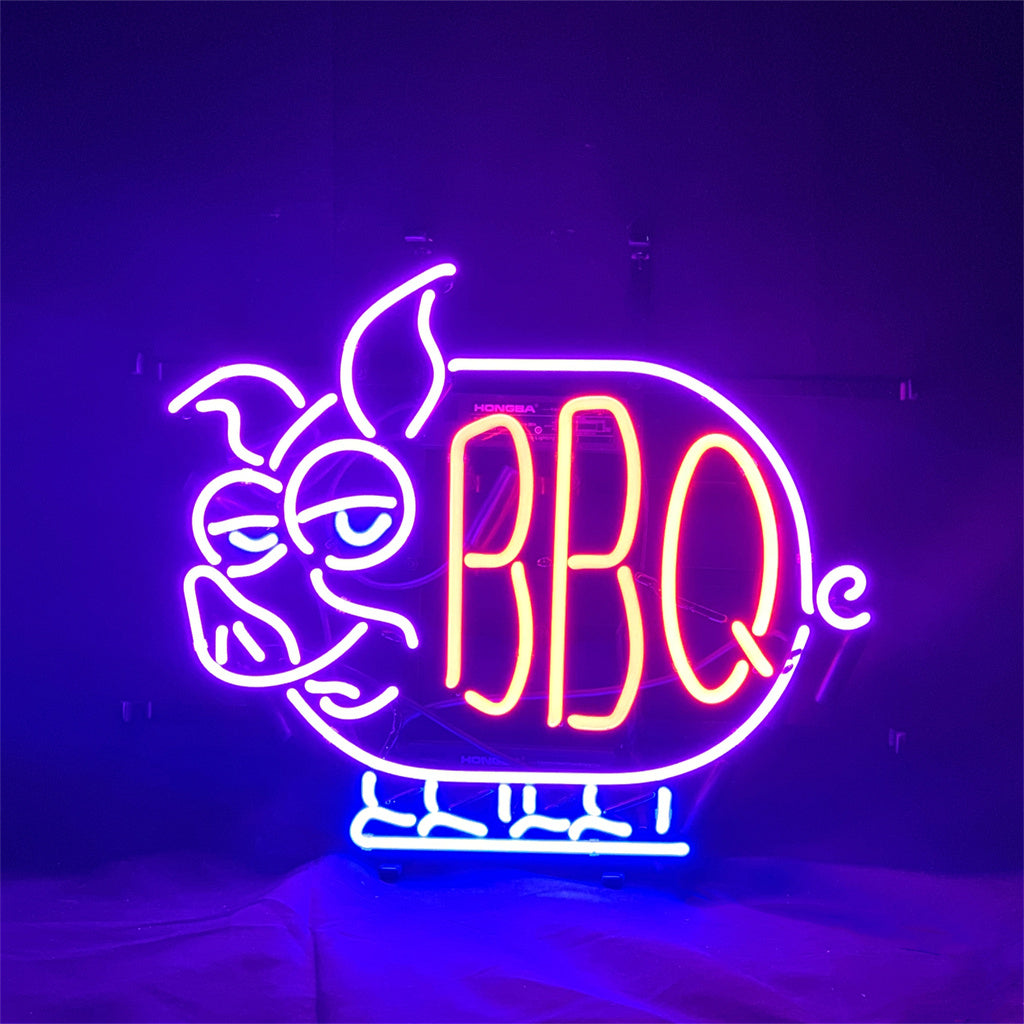Pig BBQ Neon Light Sign - ME604-  DRIVEN - 2