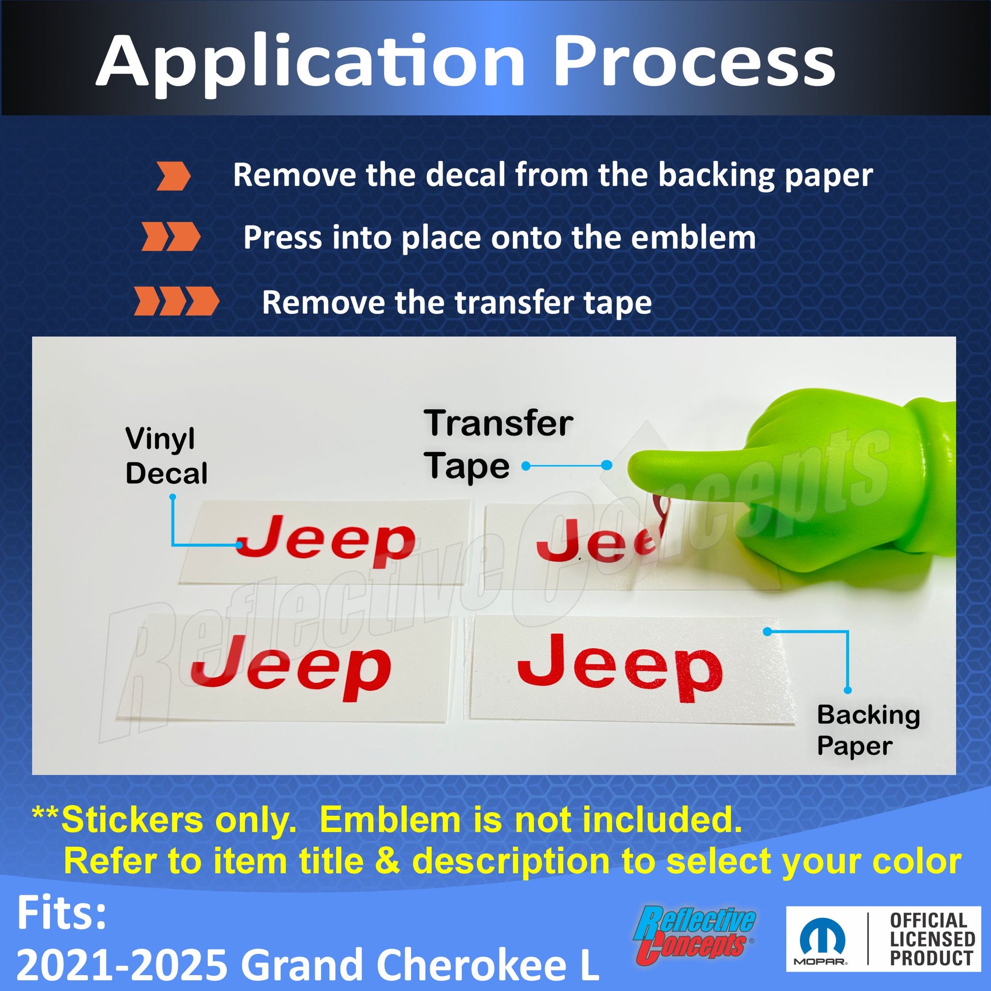 JEEP Center Cap Overlay Decals for Grand Cherokee L - Jeep-CC:GCL-01-Jeep-CC:GCL-02-Jeep-CC:GCL-03-Jeep-CC:GCL-04-Jeep-CC:GCL-05-  DRIVEN - 2