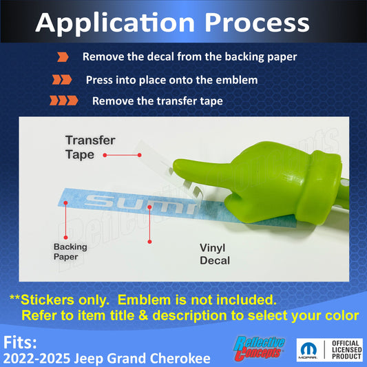 SUMMIT Emblem Overlay Decal - 2022-2026 Grand Cherokee Summit - Jeep:GCL:Summit-B-01-Jeep:GCL:Summit-B-02-Jeep:GCL:Summit-B-03-Jeep:GCL:Summit-B-04-Jeep:GCL:Summit-B-05-  DRIVEN - 2
