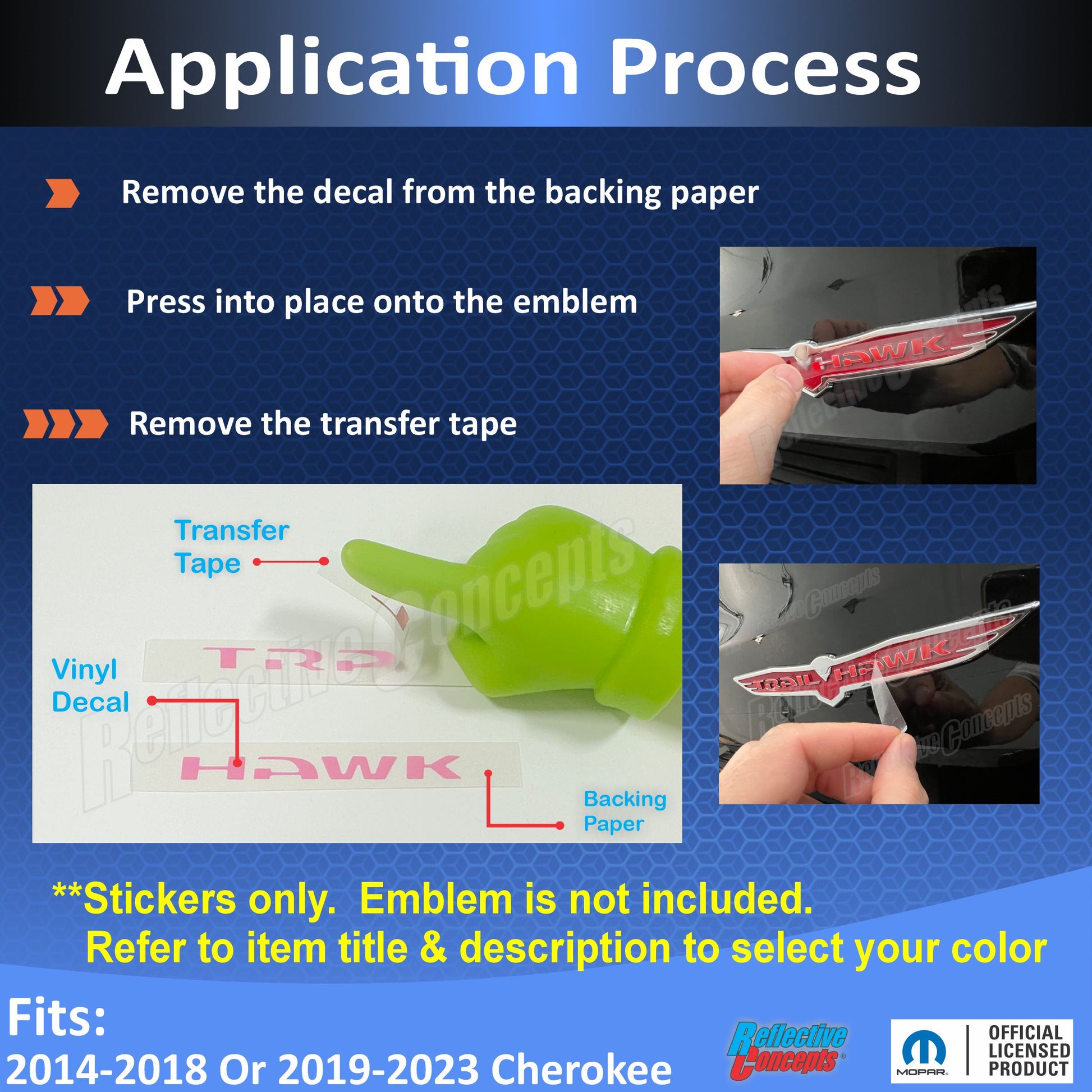 TRAILHAWK Lettering Overlay Decal - Jeep Cherokee Trailhawk - Cherokee:Trailhawk-B-01-Cherokee:Trailhawk-B-02-Cherokee:Trailhawk-B-03-Cherokee:Trailhawk-B-04-Cherokee:Trailhawk-B-05-  DRIVEN - 2