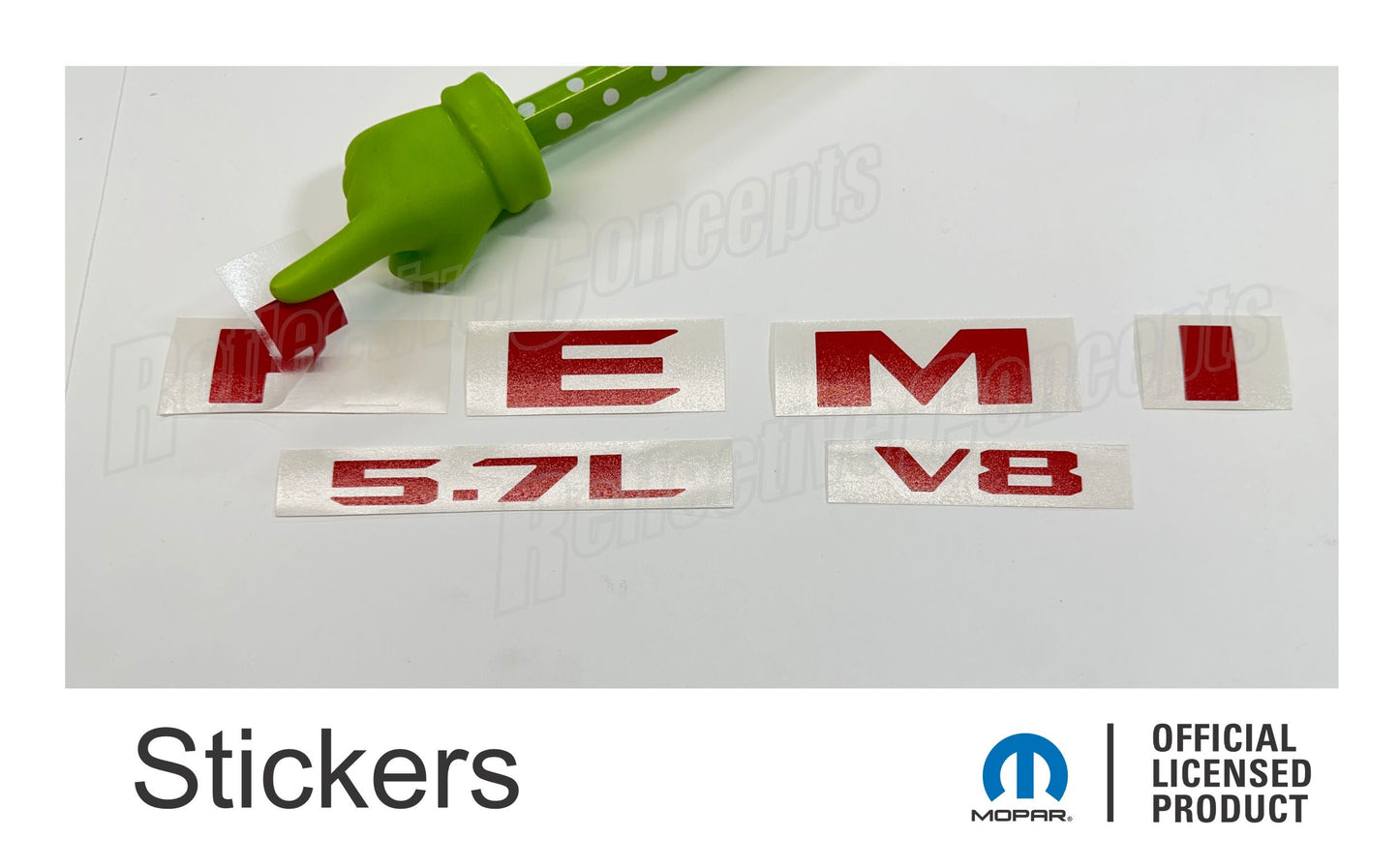 HEMI 5.7L V8 Engine Cover Decals   - 2019-2024,2026 Ram 1500 - Ram19:EC57-01-Ram19:EC57-03-Ram19:EC57-02-Ram19:EC57-04-Ram19:EC57-05-  DRIVEN - 2