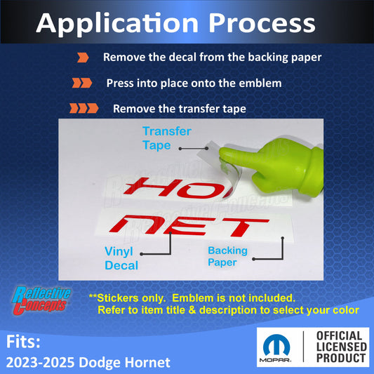 HORNET Emblem Overlay Decal - 2023-2025 Dodge Hornet - sku-44744411316411-  DRIVEN - 2