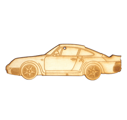 ZSPEC Laser-Engraved Birch Ornament, Style: Porsche 959, ~5-inch Wide - ZSD-189173-  DRIVEN - 1