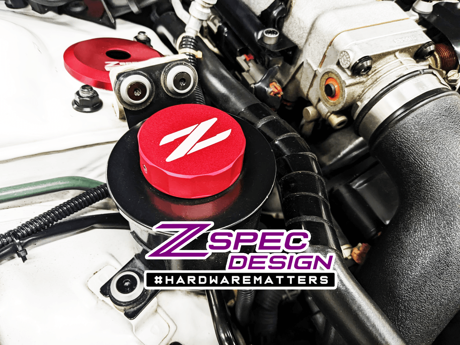 ZSPEC Reservoir Cap Cover Set (BMC, CMC, PS, CO) for Nissan Z32 300zx, Billet Aluminum - ZSD-755309-ZSD-755316-ZSD-755323-ZSD-755330-ZSD-755347-  DRIVEN - 8