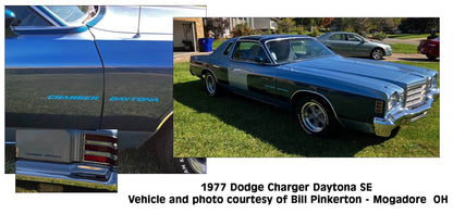 1975-77 Dodge Charger Daytona SE - CHARGER DAYTONA - Fender/Door Trunk Decal Set - sku-50912709443716-sku-50912709476484-  DRIVEN - 2