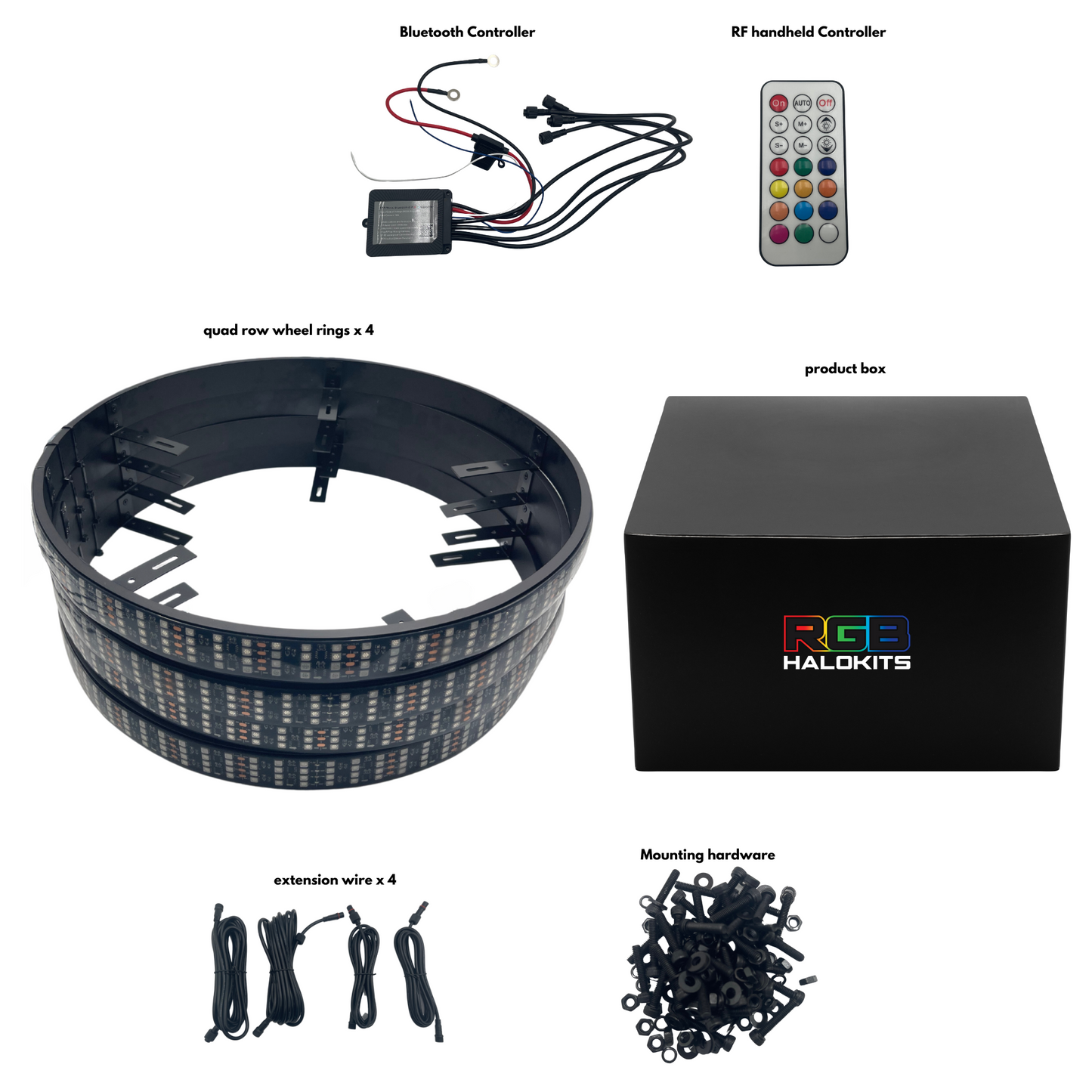 Quad 4 Row LED Wheel Ring Kit | Flow Series - L2 | L6 | L10 | P2 - BX 13-L1 | L6 | L10 |  P2 -BX 13-  DRIVEN - 8