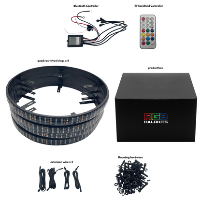 Quad 4 Row LED Wheel Ring Kit | Flow Series - L2 | L6 | L10 | P2 - BX 13-L1 | L6 | L10 |  P2 -BX 13-  DRIVEN - 8