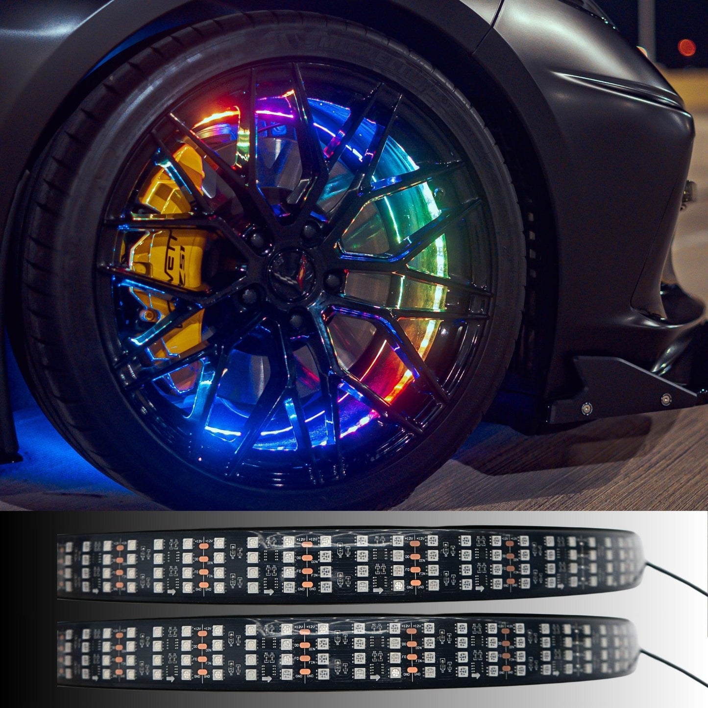 Quad 4 Row LED Wheel Ring Kit | Flow Series - L2 | L6 | L10 | P2 - BX 13-L1 | L6 | L10 |  P2 -BX 13-  DRIVEN - 1