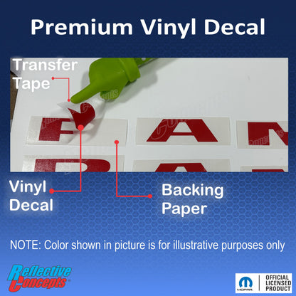 RAM Door Emblem Overlay Decals   - 2019-2024 Ram 2500, 3500 - sku-44824228462779-sku-44824228495547-sku-44824228528315-sku-44824228561083-sku-44824228593851-  DRIVEN - 2