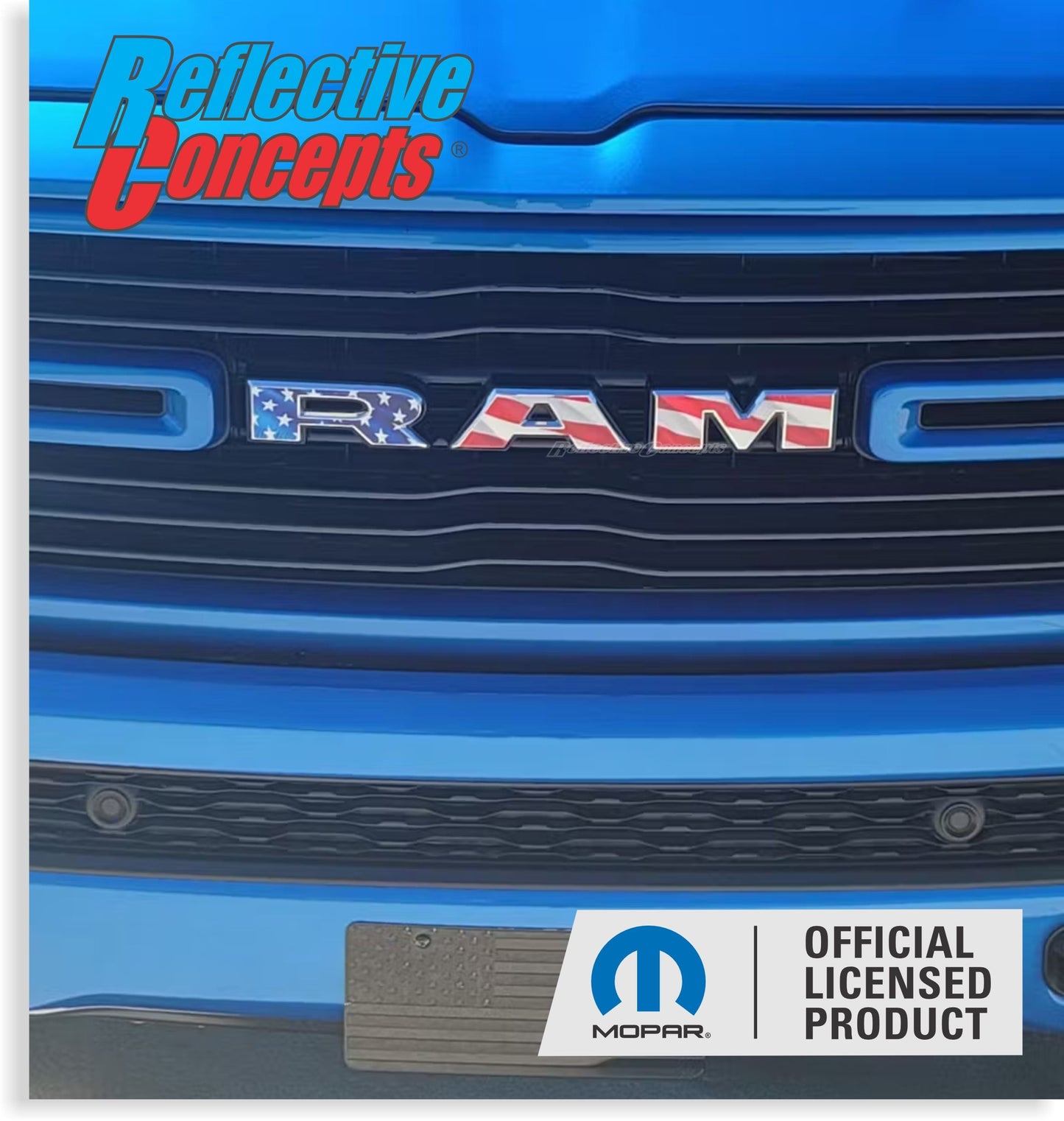 RAM Grille Emblem Overlay Decal   - 2019-2024 Ram 1500 - sku-43596718014651-sku-43596718047419-sku-43596718080187-sku-43596718112955-sku-43596718145723-  DRIVEN - 6