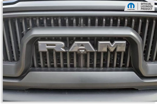 RAM Grille Emblem Overlay Decal   - 2023-2025 Ram 2500 Rebel - Ram19:PowerWagon-F-01-Ram19:PowerWagon-F-03-Ram19:PowerWagon-F-02-Ram19:PowerWagon-F-04-Ram19:PowerWagon-F-05-  DRIVEN - 1