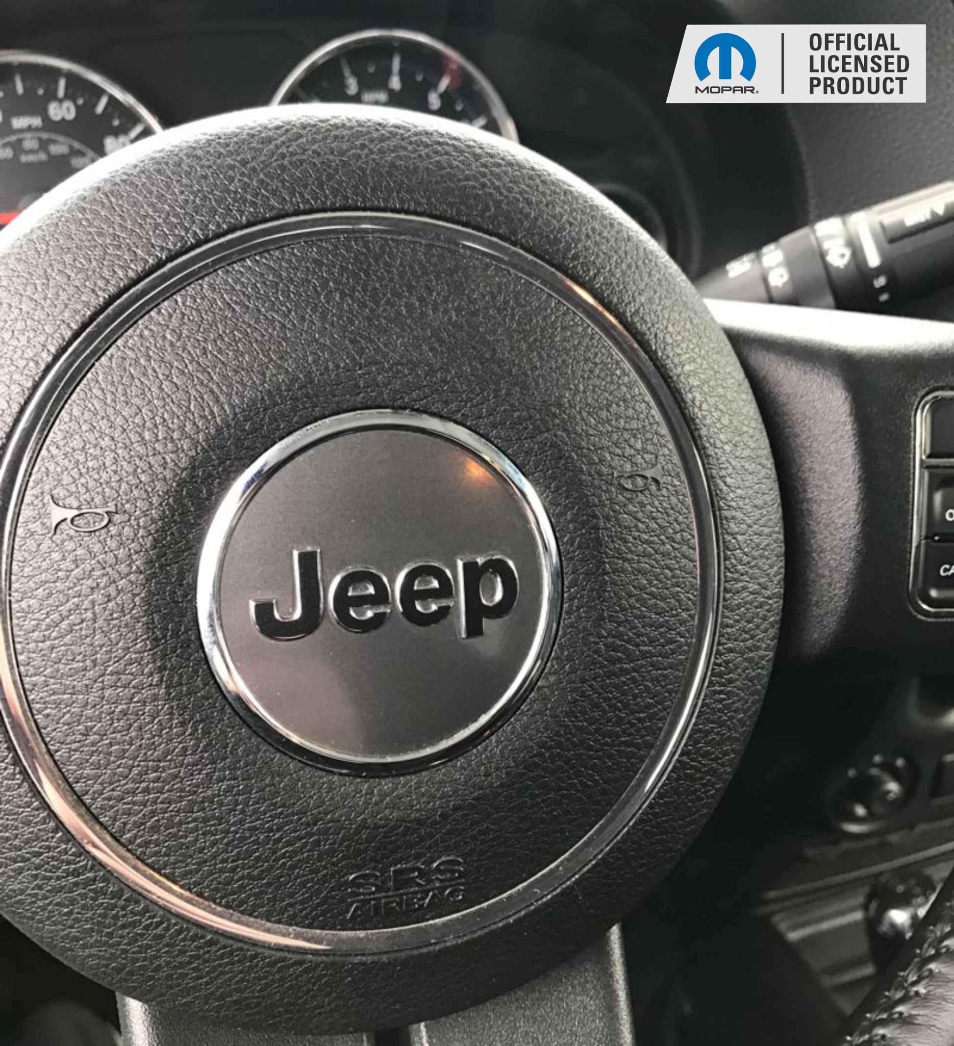 Steering Wheel Emblem Overlay Decal   - 15-23 Renegade - Jeep-SWO:Renegade-01-Jeep-SWO:Renegade-02-Jeep-SWO:Renegade-03-Jeep-SWO:Renegade-04-Jeep-SWO:Renegade-05-  DRIVEN - 5