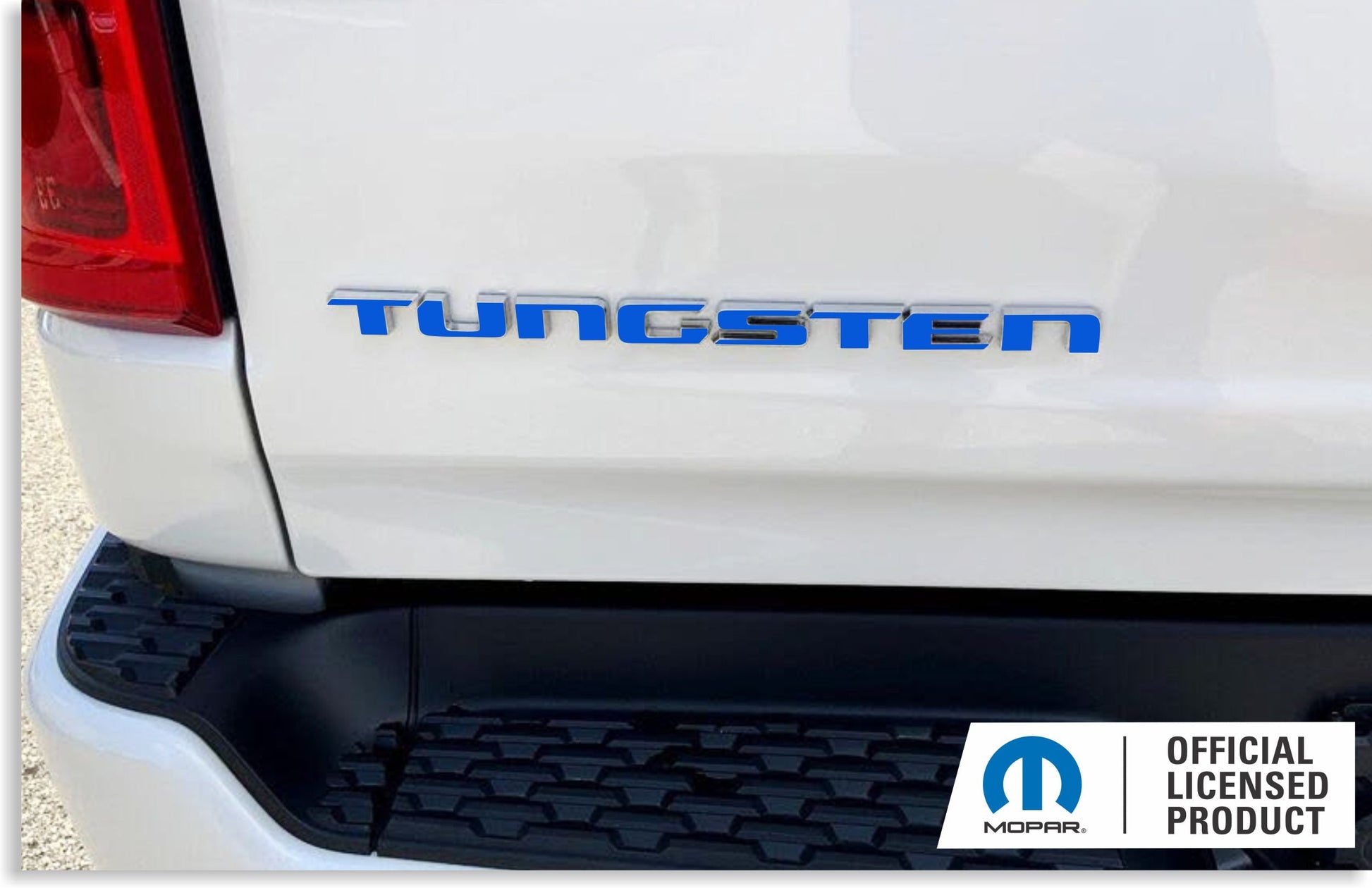 TUNGSTEN Tailgate Emblem Overlay Decal - 2025-2026 Ram 1500 Tungsten - sku-46362358251707-sku-46362358284475-sku-46362358317243-sku-46362358350011-sku-46362358382779-  DRIVEN - 1