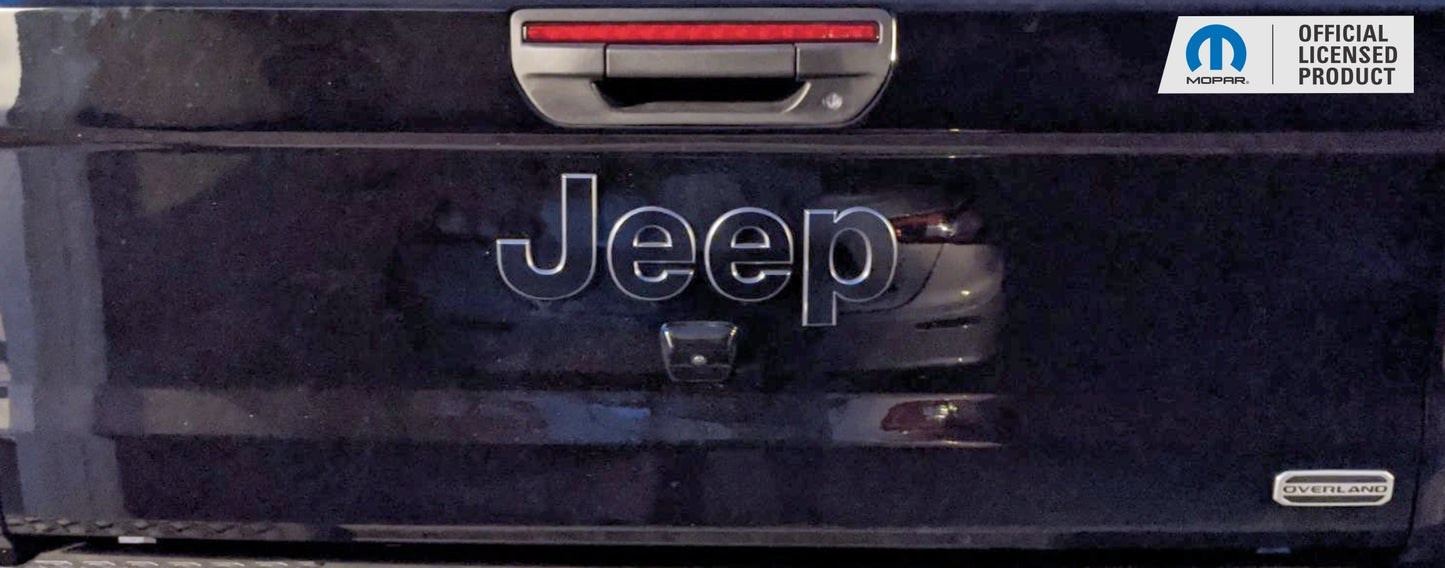 Tailgate JEEP Emblem Overlay Decals  - 2020-2025 Gladiator - Gladiator:Jeep-R-01-Gladiator:Jeep-R-02-Gladiator:Jeep-R-03-Gladiator:Jeep-R-04-Gladiator:Jeep-R-05-  DRIVEN - 6