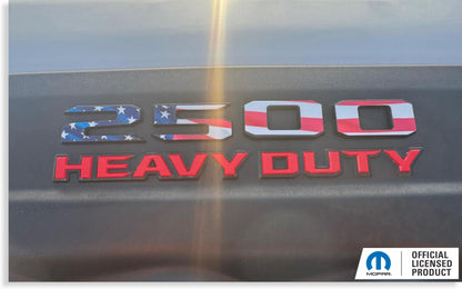 2500 Sport Performance Hood Emblem Number Overlay Decals - 2023-2026 Ram 2500 Laramie, Rebel, Power Wagon - sku-44749068468411-sku-44749068533947-sku-44749068566715-sku-44749068599483-sku-44749068632251-  DRIVEN - 4