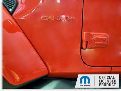SAHARA Fender Emblem Overlay Decals  - 2018-2024 Wrangler JL Sahara - JeepWrangler18:Sahara-B-01-JeepWrangler18:Sahara-B-02-JeepWrangler18:Sahara-B-03-JeepWrangler18:Sahara-B-04-JeepWrangler18:Sahara-B-05-  DRIVEN - 8