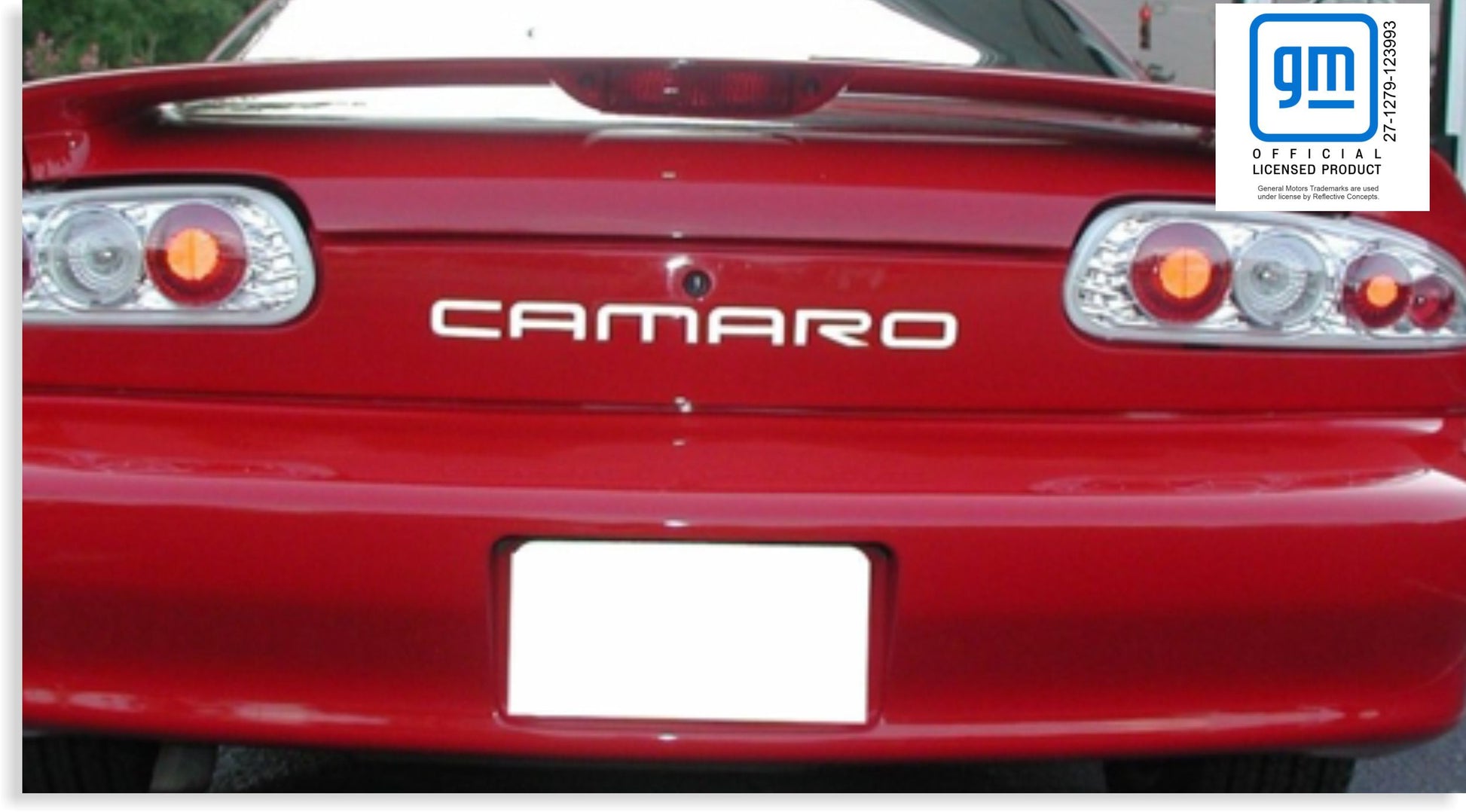 Rear Lettering Inlay Decal - 93-02 Camaro - Cam9302:Rear-01-Cam9302:Rear-02-Cam9302:Rear-03-Cam9302:Rear-04-Cam9302:Rear-05-  DRIVEN - 2