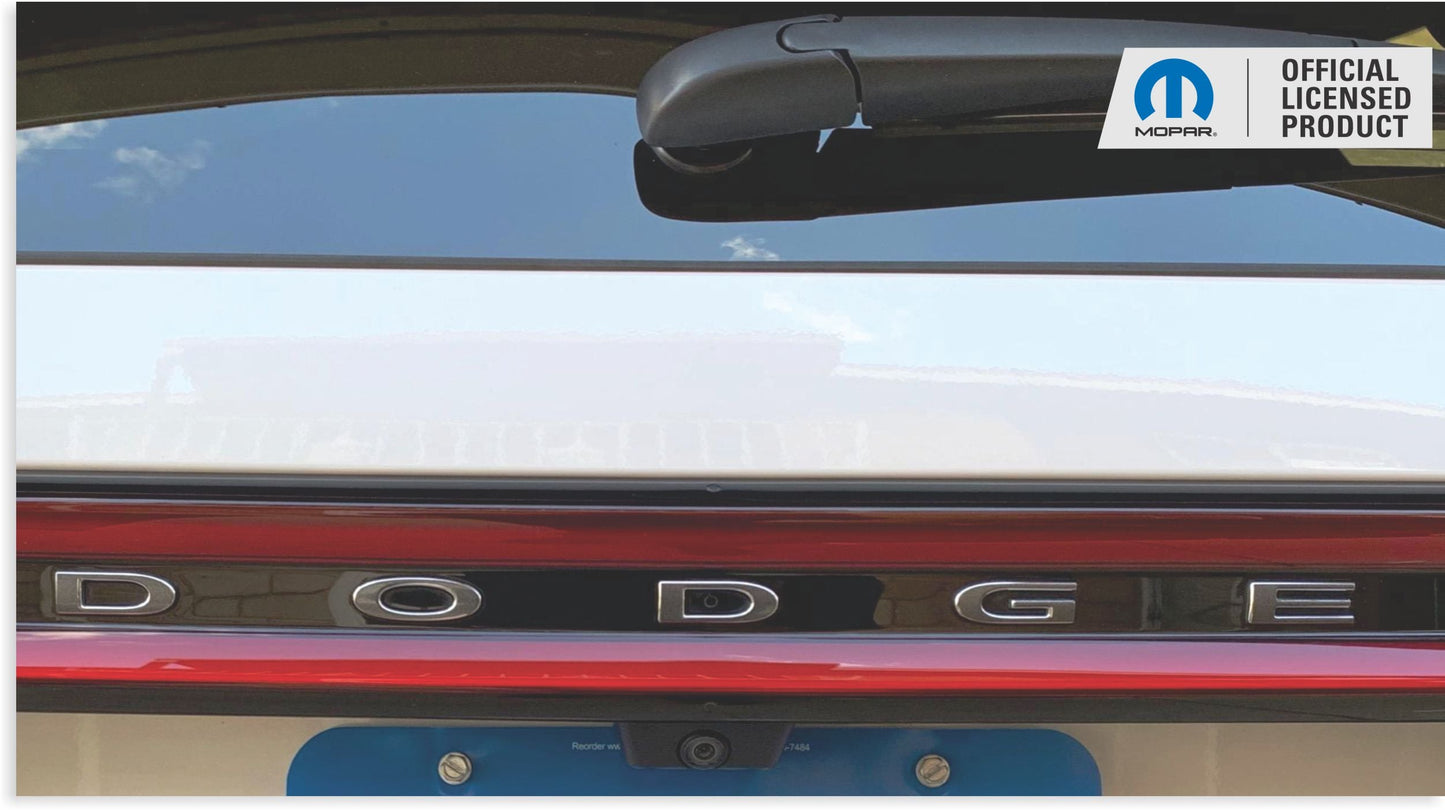DODGE Liftgate Lettering Emblem Overlay Decal - 2014-2026 Durango - Durango1420-TB-01-Durango1420-TB-02-Durango1420-TB-03-Durango1420-TB-04-Durango1420-TB-05-  DRIVEN - 4