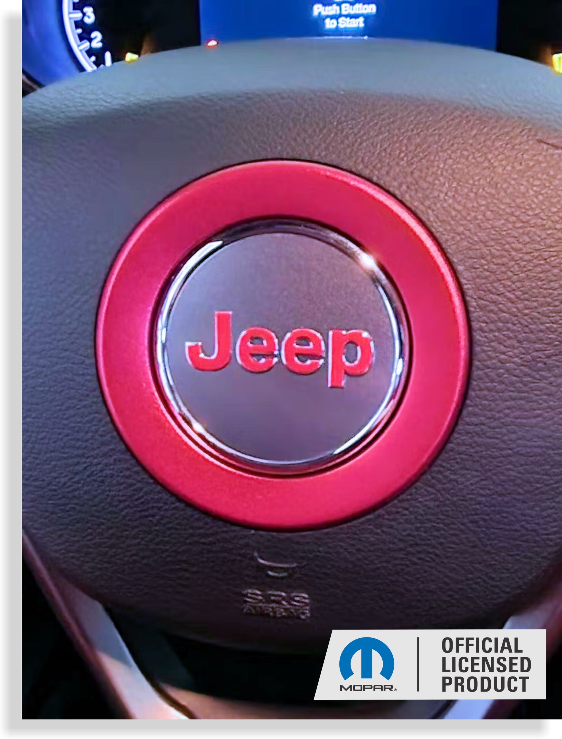 Steering Wheel Emblem Overlay Decal   - 14-23 Cherokee - Jeep-SWO:Cherokee-01-Jeep-SWO:Cherokee-02-Jeep-SWO:Cherokee-03-Jeep-SWO:Cherokee-04-Jeep-SWO:Cherokee-05-  DRIVEN - 8