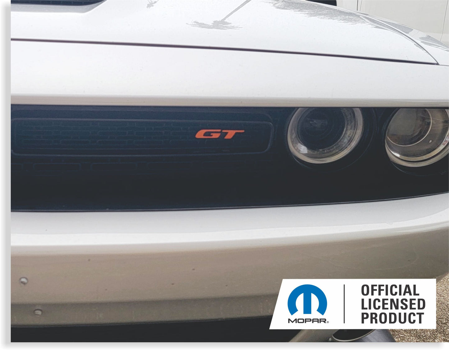 GT Grille Emblem Overlay Decal - 2019-2023 Dodge Challenger GT - sku-44696175247547-sku-44696175313083-sku-44696175378619-sku-44696175444155-sku-44696175509691-  DRIVEN - 1