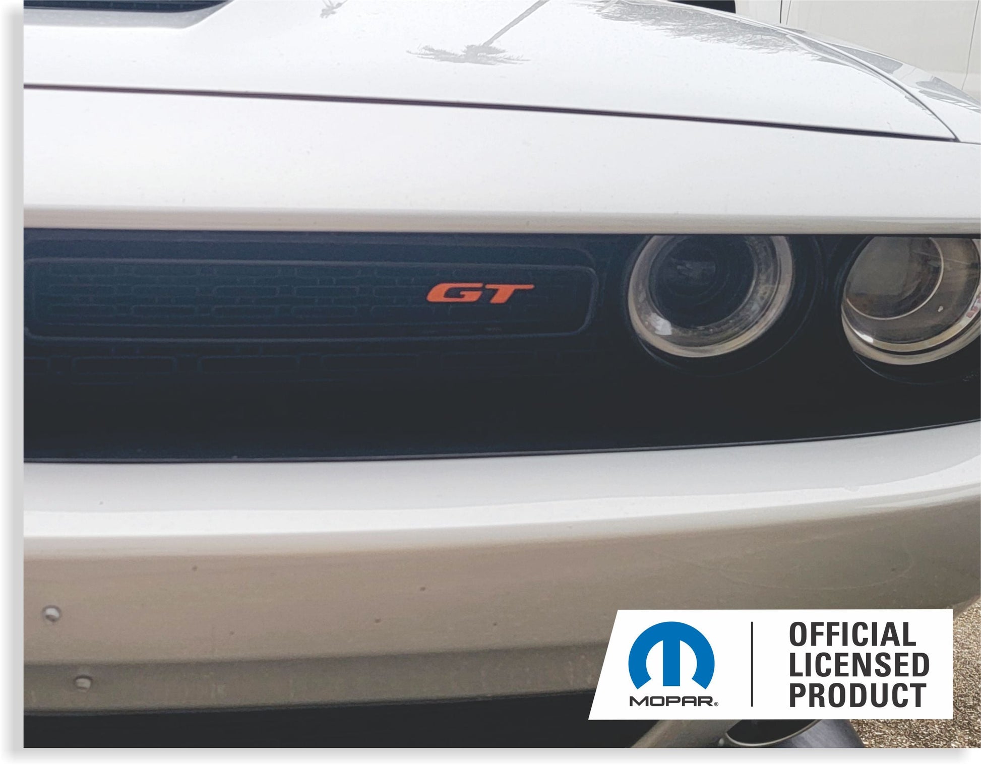 GT Grille Emblem Overlay Decal - 2019-2023 Dodge Challenger GT - sku-44696175247547-sku-44696175313083-sku-44696175378619-sku-44696175444155-sku-44696175509691-  DRIVEN - 1