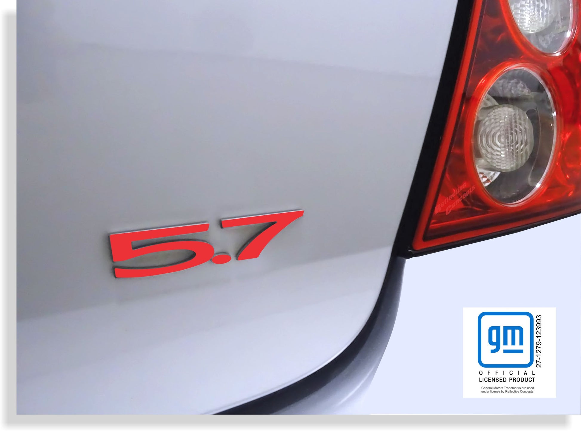 5.7 Emblem Overlay Decal -  GTO - 5.7GTO-B-01-5.7GTO-B-02-5.7GTO-B-03-5.7GTO-B-04-5.7GTO-B-05-  DRIVEN - 1