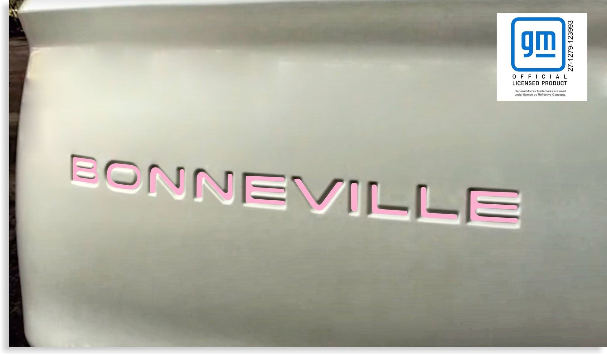 Rear Bumper BONNEVILLE Lettering Inlay Decal - 00-03 Bonneville - PO:BO:BONNEVILLE-R-01-PO:BO:BONNEVILLE-R-02-PO:BO:BONNEVILLE-R-03-PO:BO:BONNEVILLE-R-04-PO:BO:BONNEVILLE-R-05-  DRIVEN - 1