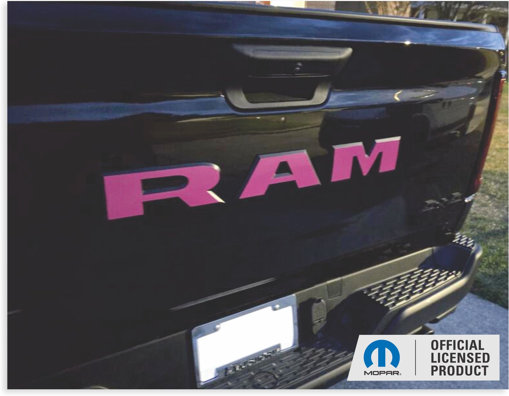 RAM Tailgate Emblem Overlay Decal   - 2019-2026 Ram 1500 Rebel - Ram19:RAM-R-01-Ram19:RAM-R-03-Ram19:RAM-R-02-Ram19:RAM-R-04-Ram19:RAM-R-05-  DRIVEN - 1
