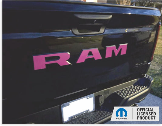 RAM Tailgate Emblem Overlay Decal   - 2019-2026 Ram 1500 Rebel - Ram19:RAM-R-01-Ram19:RAM-R-03-Ram19:RAM-R-02-Ram19:RAM-R-04-Ram19:RAM-R-05-  DRIVEN - 1